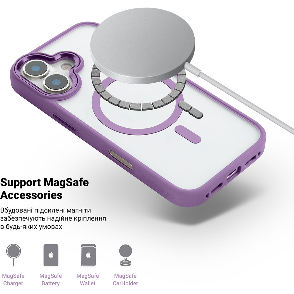 Чехол ARMORSTANDART Unit MagSafe для Apple iPhone 16 Violet (ARM78725) Цвет фиолетовый