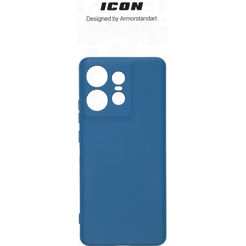 Чехол ARMORSTANDART ICON для Motorola Edge 50 Pro Camera cover Blue (ARM77306) Материал микрофибра