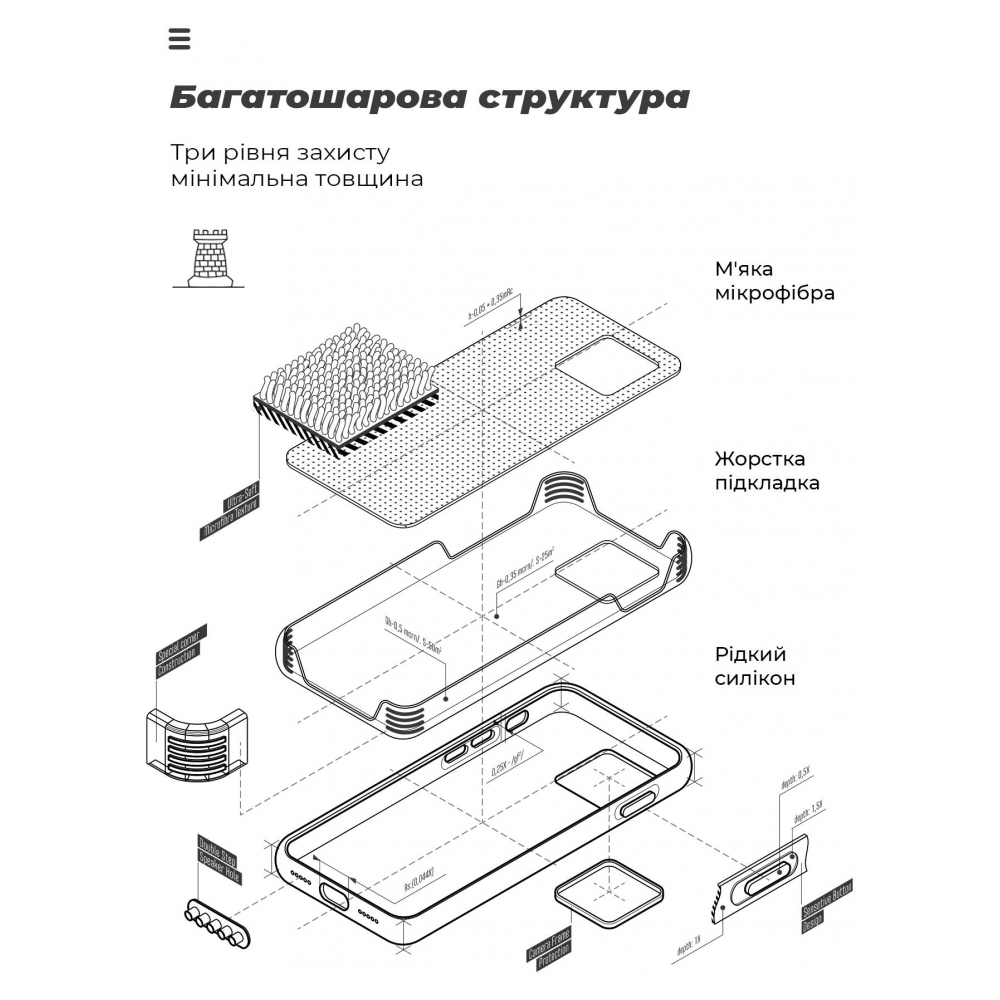 Чохол ARMORSTANDART ICON для Motorola Edge 50 Ultra Camera cover Black (ARM77309) Колір чорний