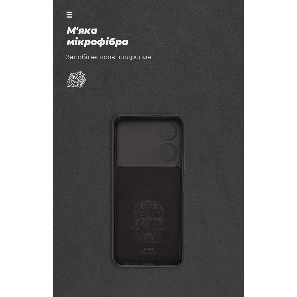 Чехол ArmorStandart ICON для ZTE Blade A34 Camera cover Black (ARM78956) Материал полиуретан