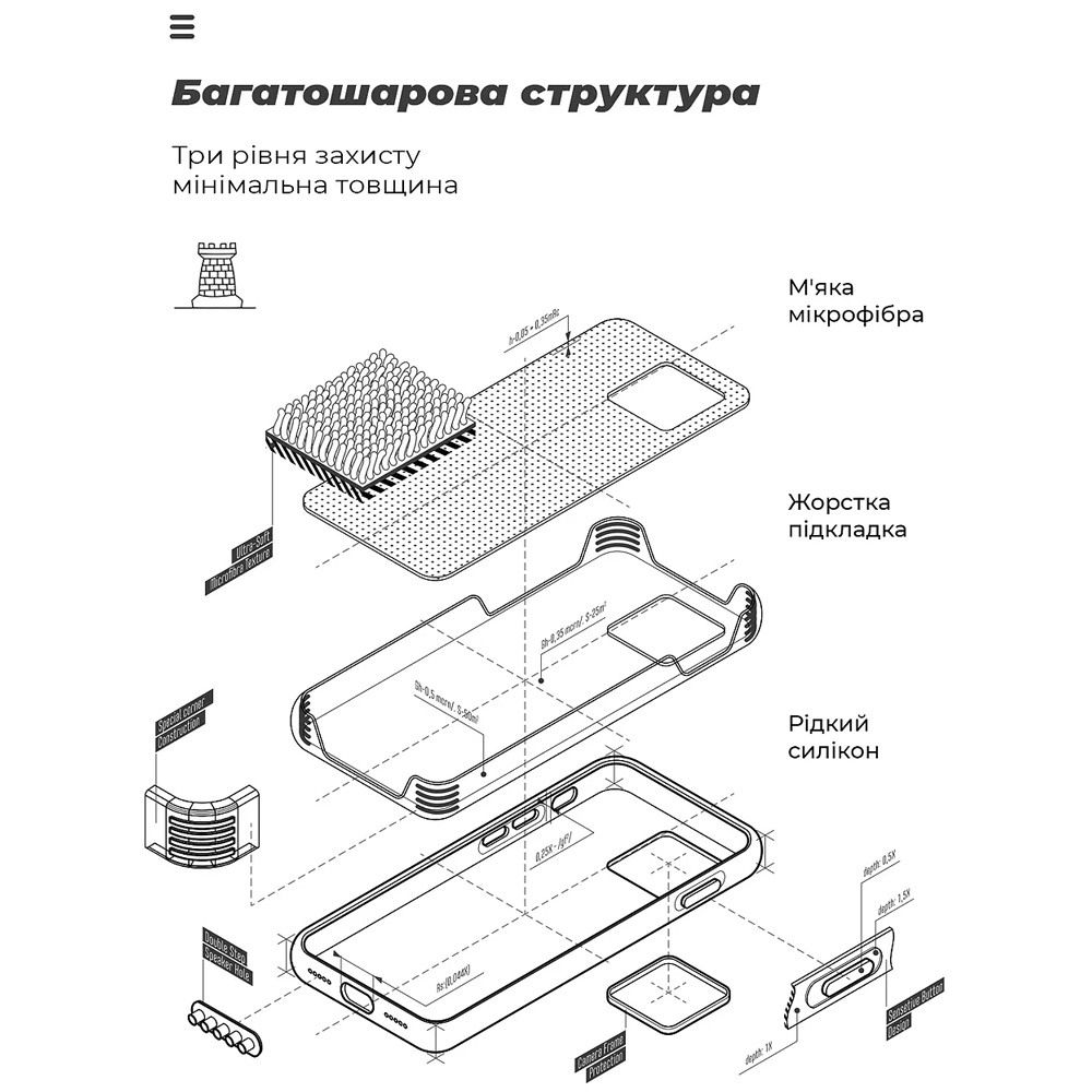 Фото Чехол ARMORSTANDART ICON для Motorola G24 Power Camera cover Blue (ARM73883)