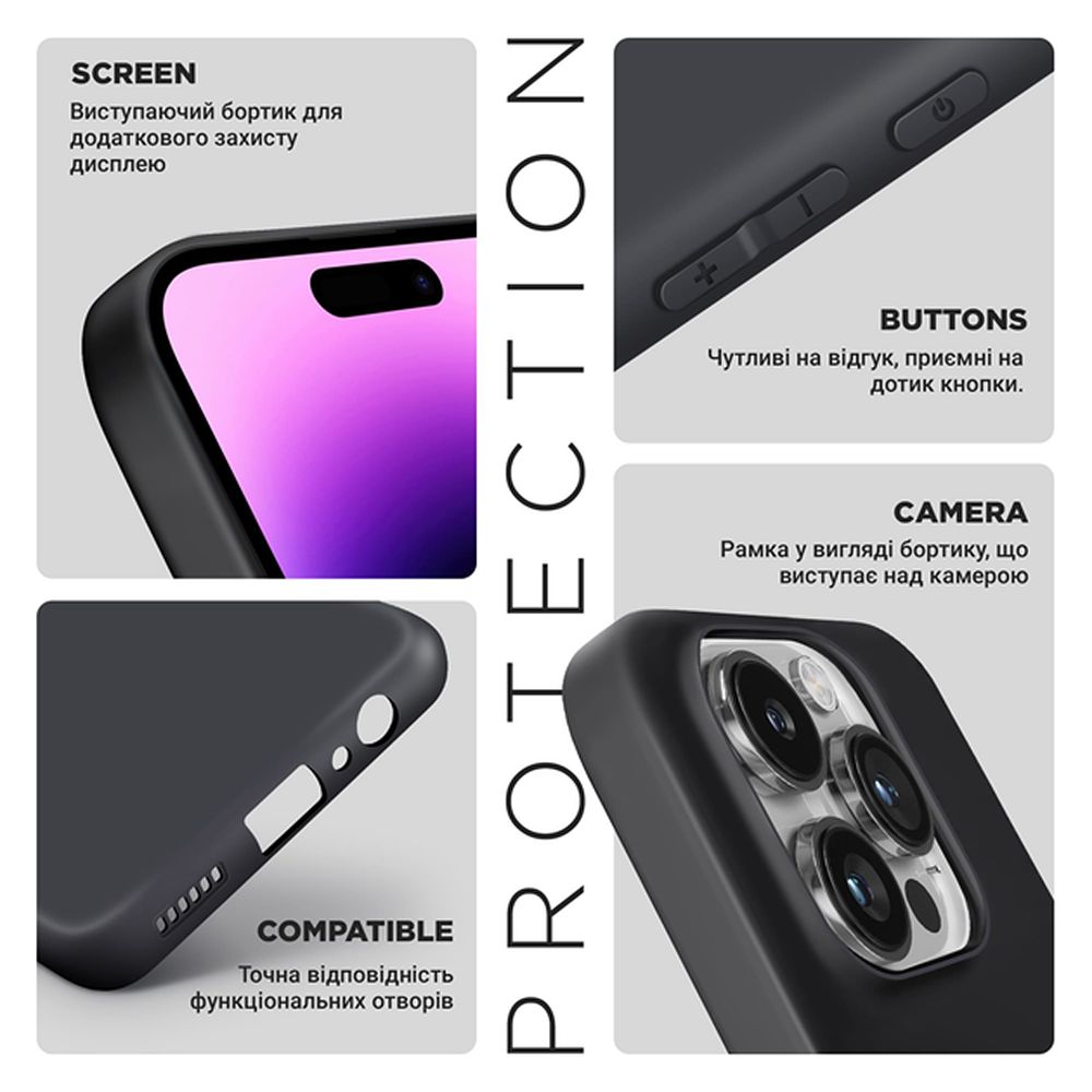 Чехол ARMORSTANDART Matte Slim Fit для OnePlus Nord CE 3 Lite Camera cover Black (ARM79646) Материал полиуретан