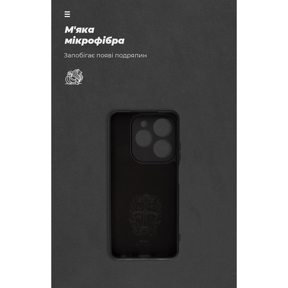 Чехол ArmorStandart ICON для Infinix Hot 40i Camera cover Black (ARM79057) Цвет черный