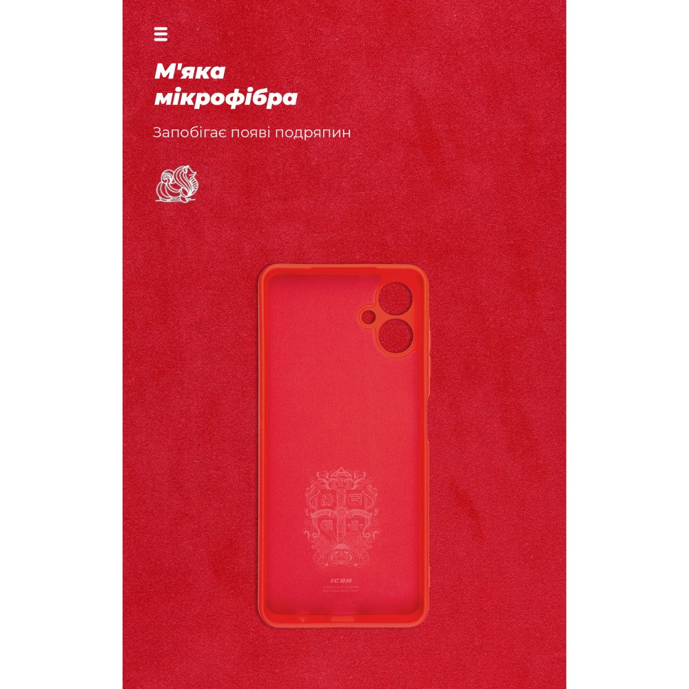 Чехол ARMORSTANDART ICON для Samsung A06 (A065) Camera cover Red (ARM80136) Цвет красный