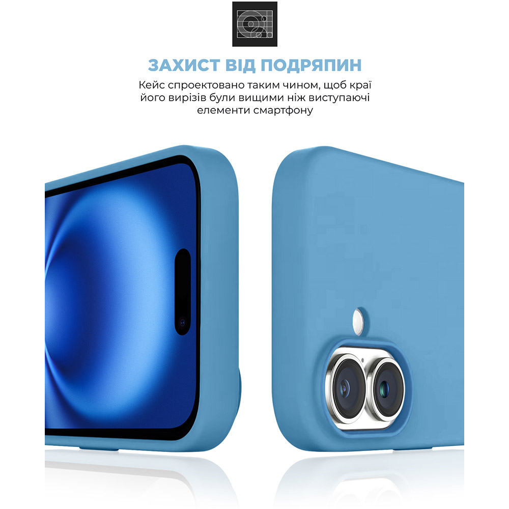 Чехол ArmorStandart ICON2 Case для Apple iPhone 16 Capri Blue (ARM79628) Материал поликарбонат