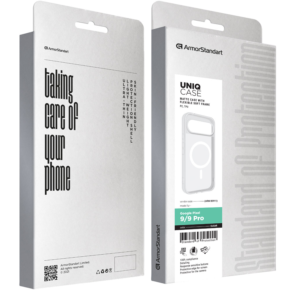 Чохол ARMORSTANDART Uniq MagSafe для Google Pixel 10/10 Pro/9/9 Pro Clear (ARM80911) Сумісність за моделлю Google Pixel 10