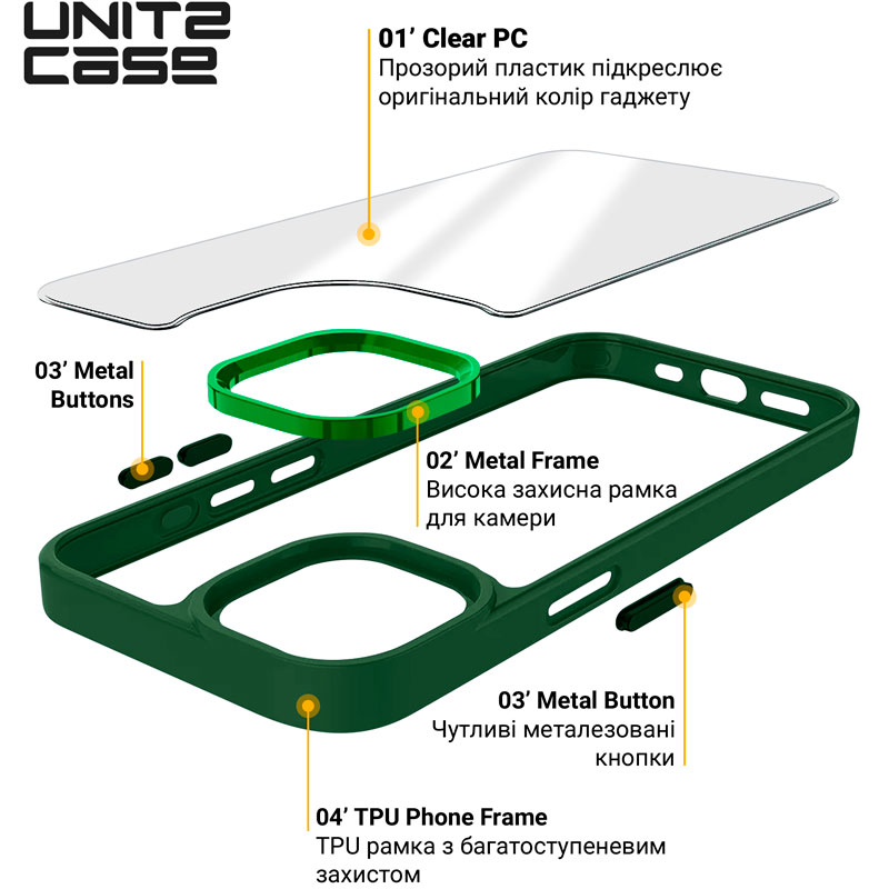 Чохол ARMORSTANDART UNIT2 для Google Pixel 9/9 Pro Green (ARM80903) Тип чохол-накладка