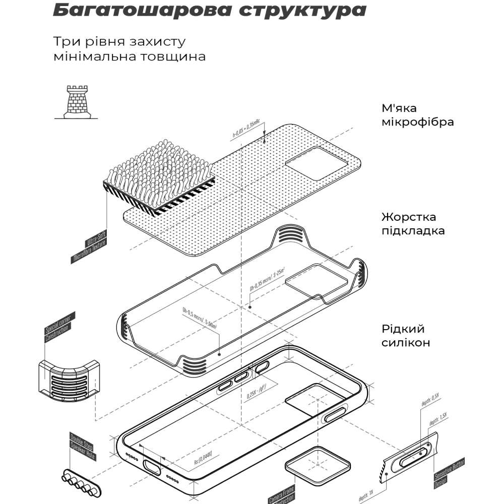 Внешний вид Чехол Armorstandart ICON для Infinix Hot 50 4G Camera cover Blue (ARM80977)