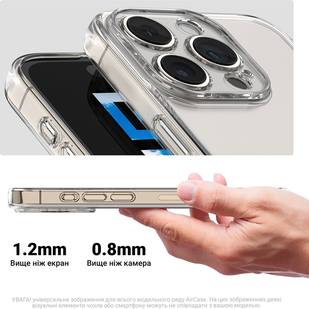 Чохол ArmorStandart Air для Motorola Edge 50 5G Camera cover Clear (ARM81699) Тип чохол-накладка