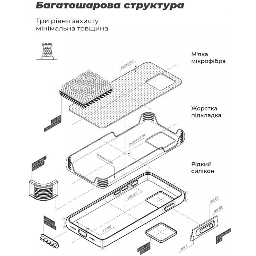 Зовнішній вигляд Чохол Armorstandart ICON для Samsung Galaxy A25 5G (A256) Black (ARM82819)