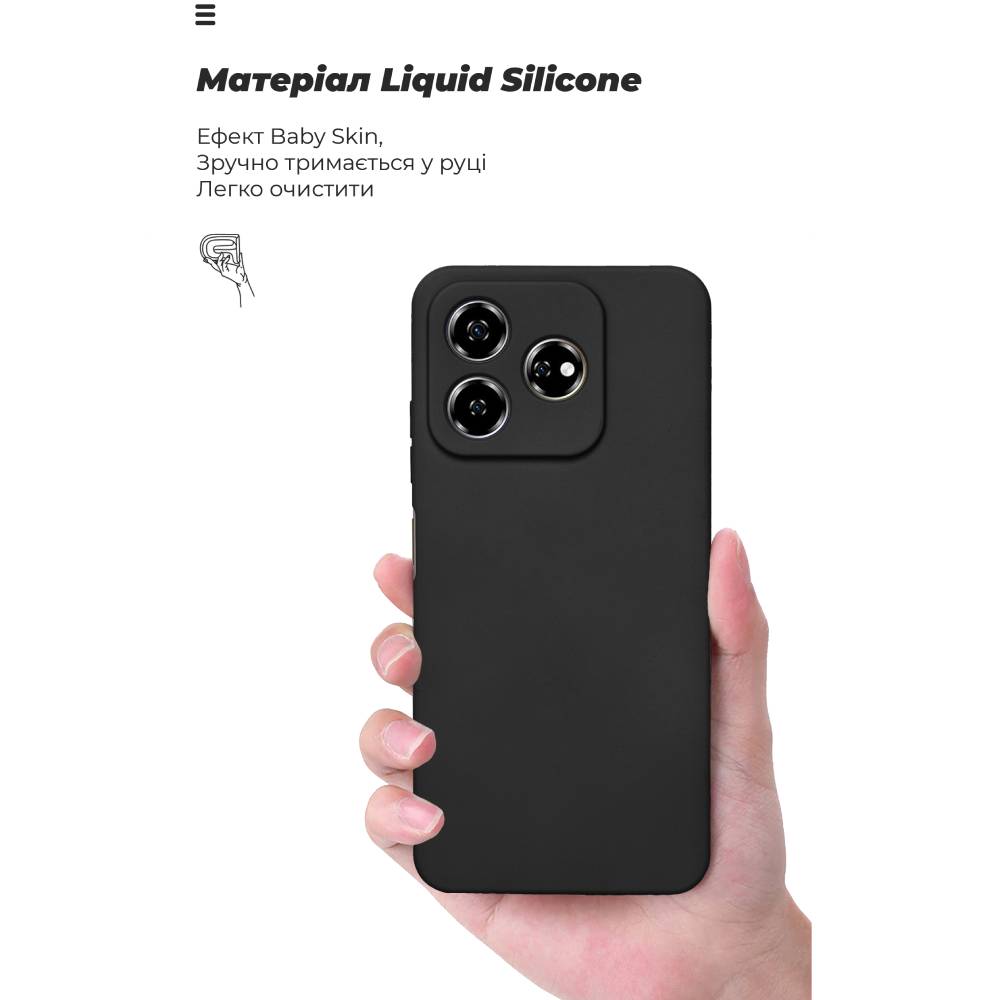 Чохол ArmorStandart ICON для ZTE Nubia V60 Camera Cover Black (ARM78976) Матеріал поліуретан