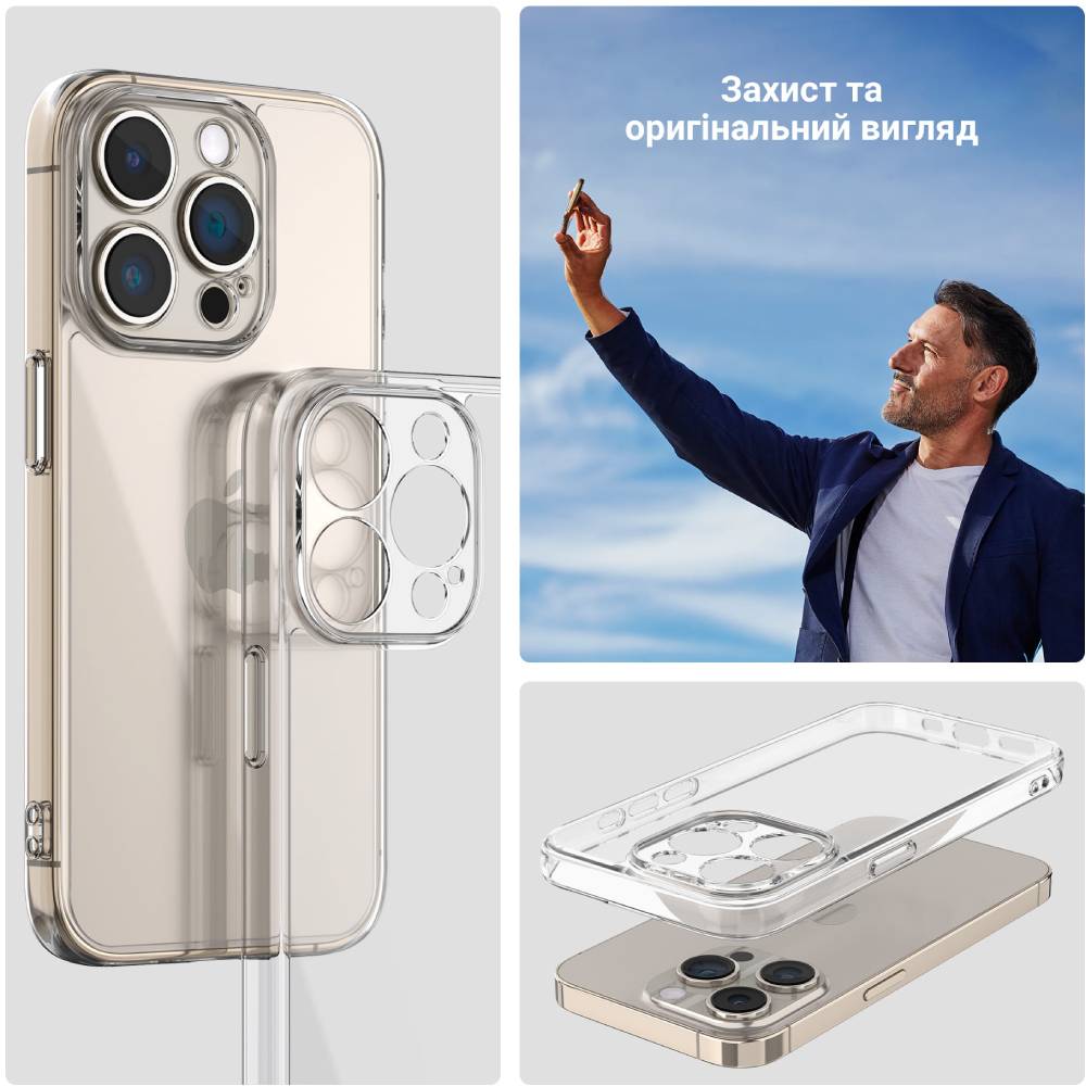 Зовнішній вигляд Чохол ArmorStandart Air для Honor 200 Camera Cover Clear (ARM80640)