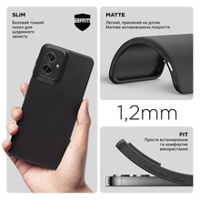 Чохол ARMORSTANDART Matte Slim Fit для Motorola G55 5G Camera cover Black (ARM81199)