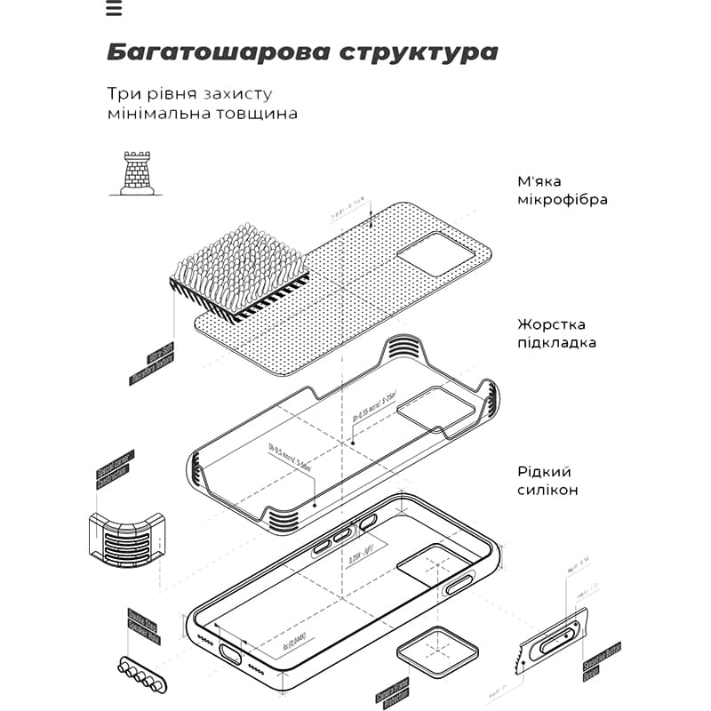 Чохол ARMORSTANDART ICON для Samsung Galaxy S25 Camera cover Black (ARM81572) Тип чохол-накладка