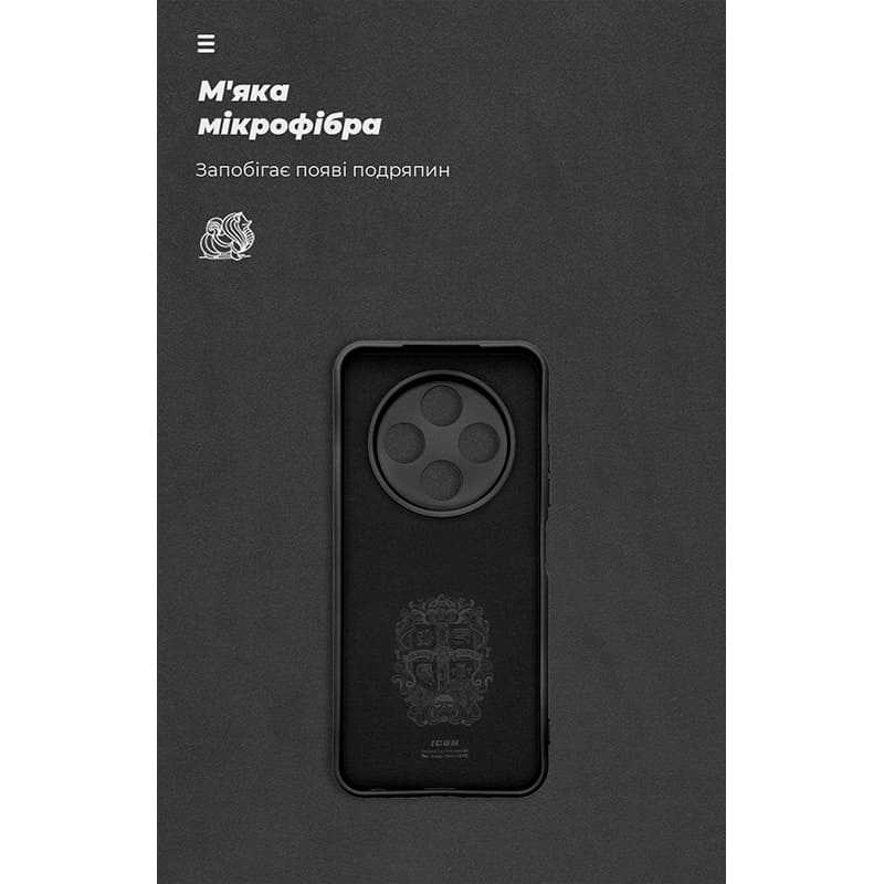 Чехол ARMORSTANDART ICON для Tecno Spark 30C 4G (kl5) Camera cover Black (ARM81203) Цвет черный