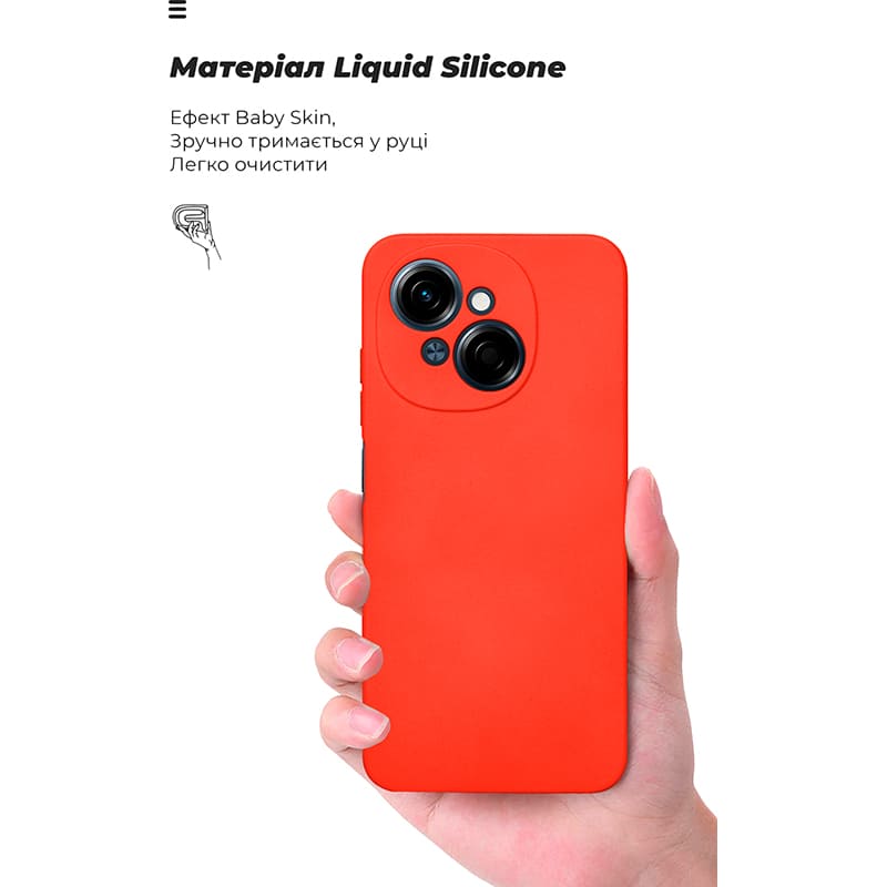 Фото Чехол ARMORSTANDART ICON для Tecno Spark Go 1 (KL4) Camera cover Red (ARM81217)