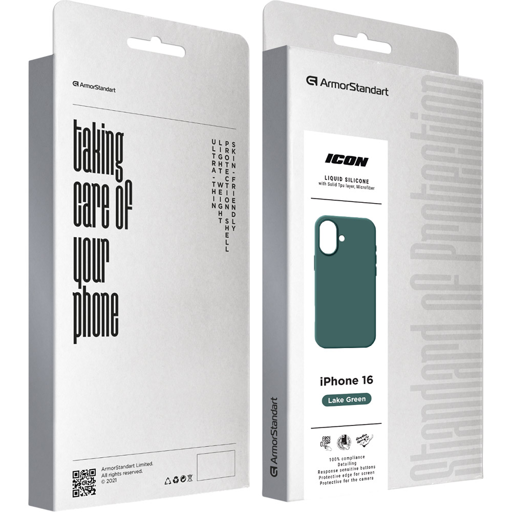 Изображение Чехол ArmorStandart ICON2 MagSafe для Apple iPhone 16 Lake Green (ARM81313)