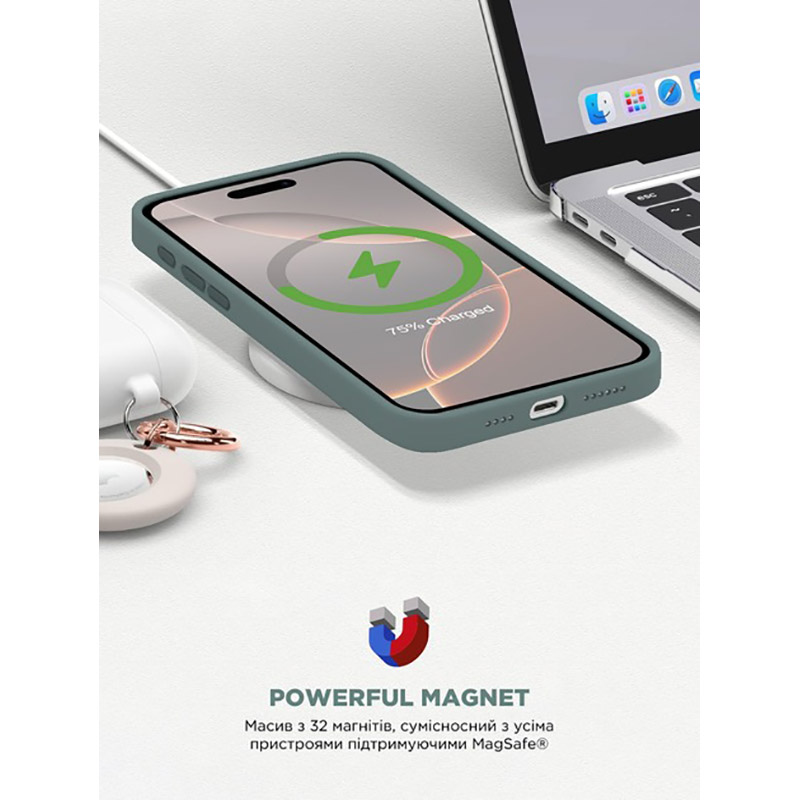 Чехол ArmorStandart ICON2 MagSafe для Apple iPhone 16 Pro Lake Green (ARM81318) Цвет зеленый