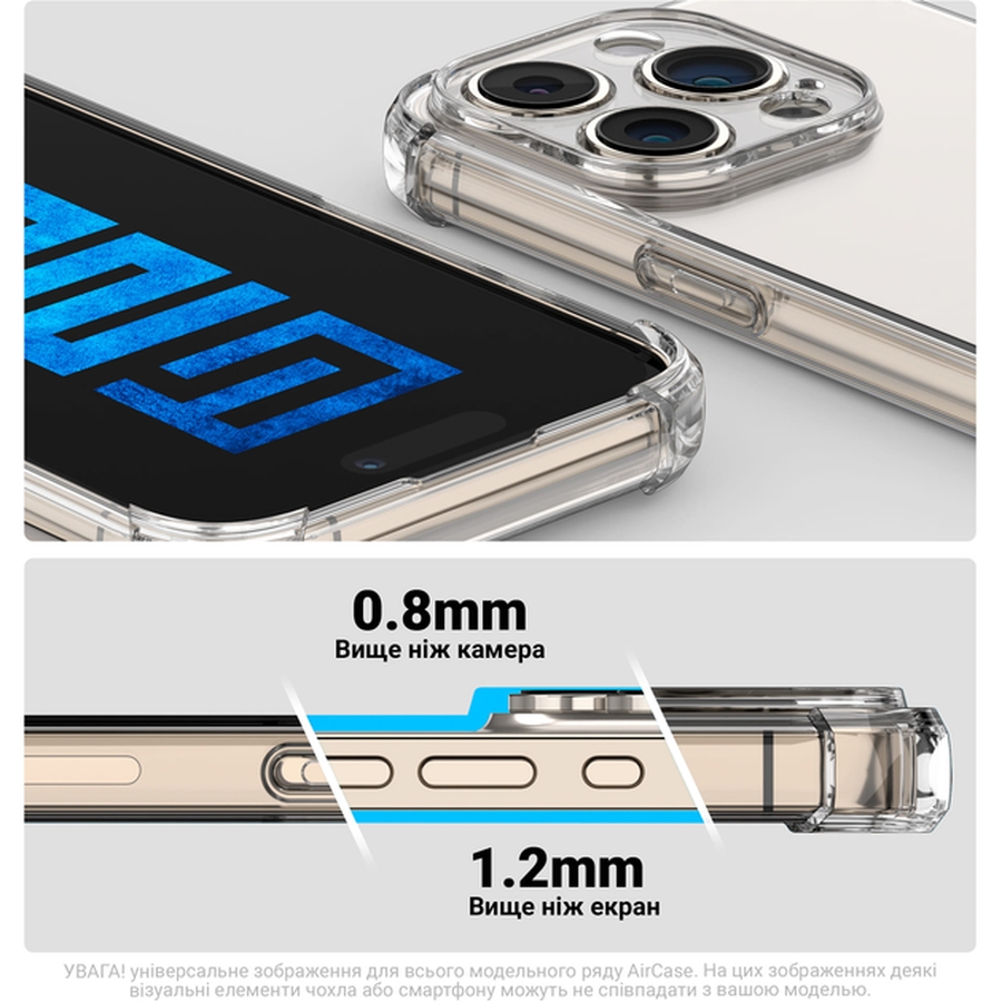 Чохол ARMORSTANDART Air Force для Xiaomi Redmi Note 14 4G Camera cover Clear (ARM79699) Тип чохол-накладка