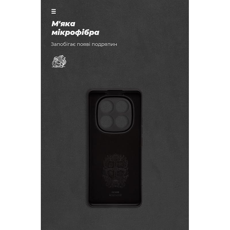 Чехол ARMORSTANDART ICON для Xiaomi Redmi Note 14 Pro 5G/Poco X7 Camera cover Black (ARM79827) Совместимость по модели Xiaomi Redmi Note 14 Pro 5G