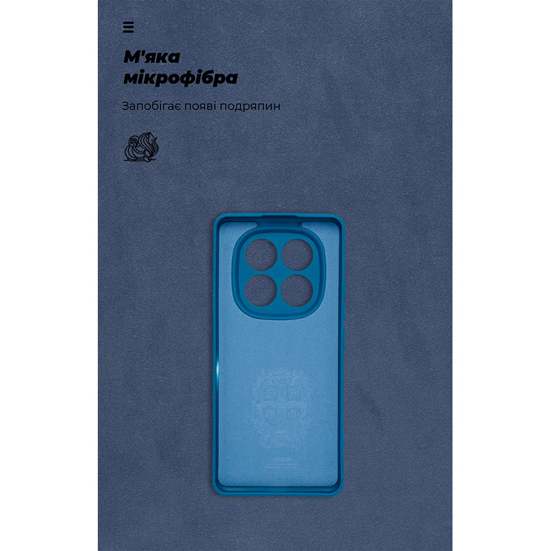 Внешний вид Чехол ARMORSTANDART ICON для Xiaomi Redmi Note 14 Pro 5G/Poco X7 Camera cover Dark Blue (ARM79828)