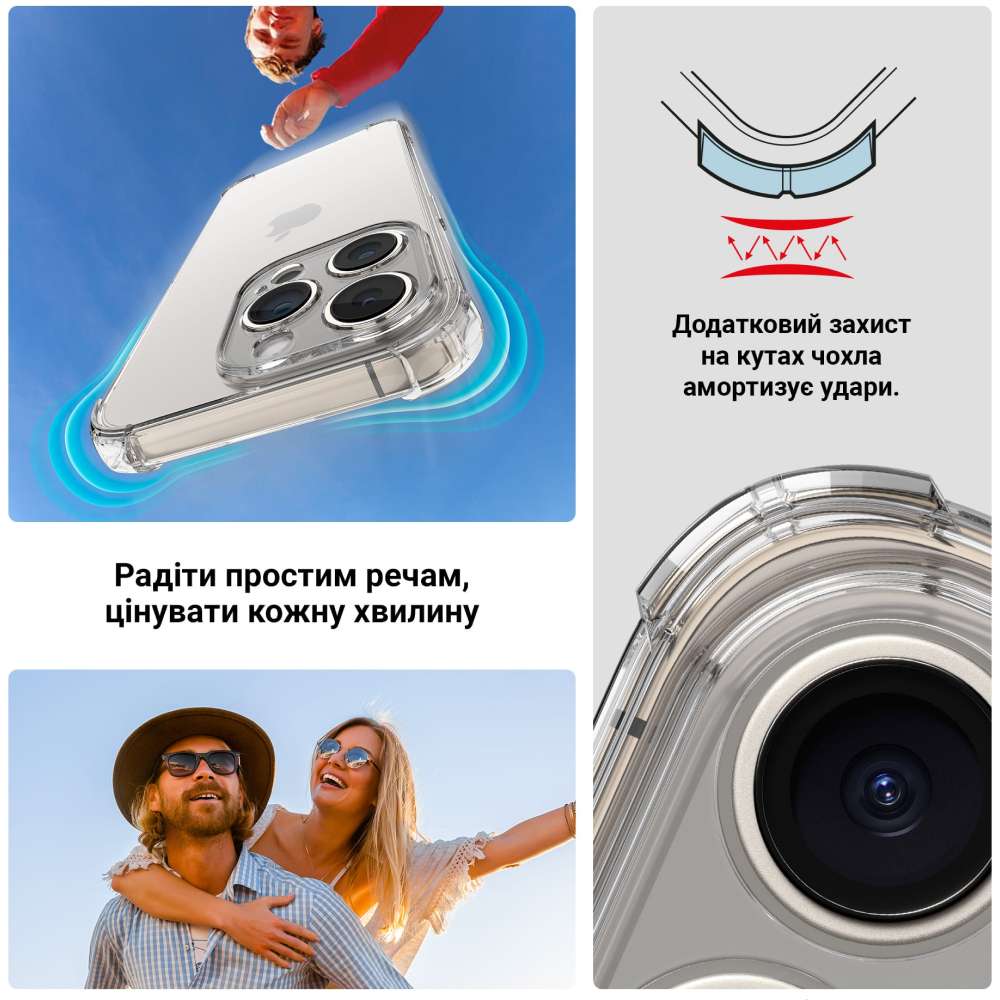 Чехол ARMORSTANDART Air Force для Samsung Galaxy A15 4G (A155)/A15 5G Camera cover Clear (ARM82786) Материал силикон