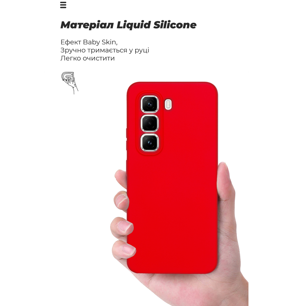 Чохол ArmorStandart ICON для Infinix Hot 50 Pro 4G Camera Cover Red (ARM80974) Колір червоний