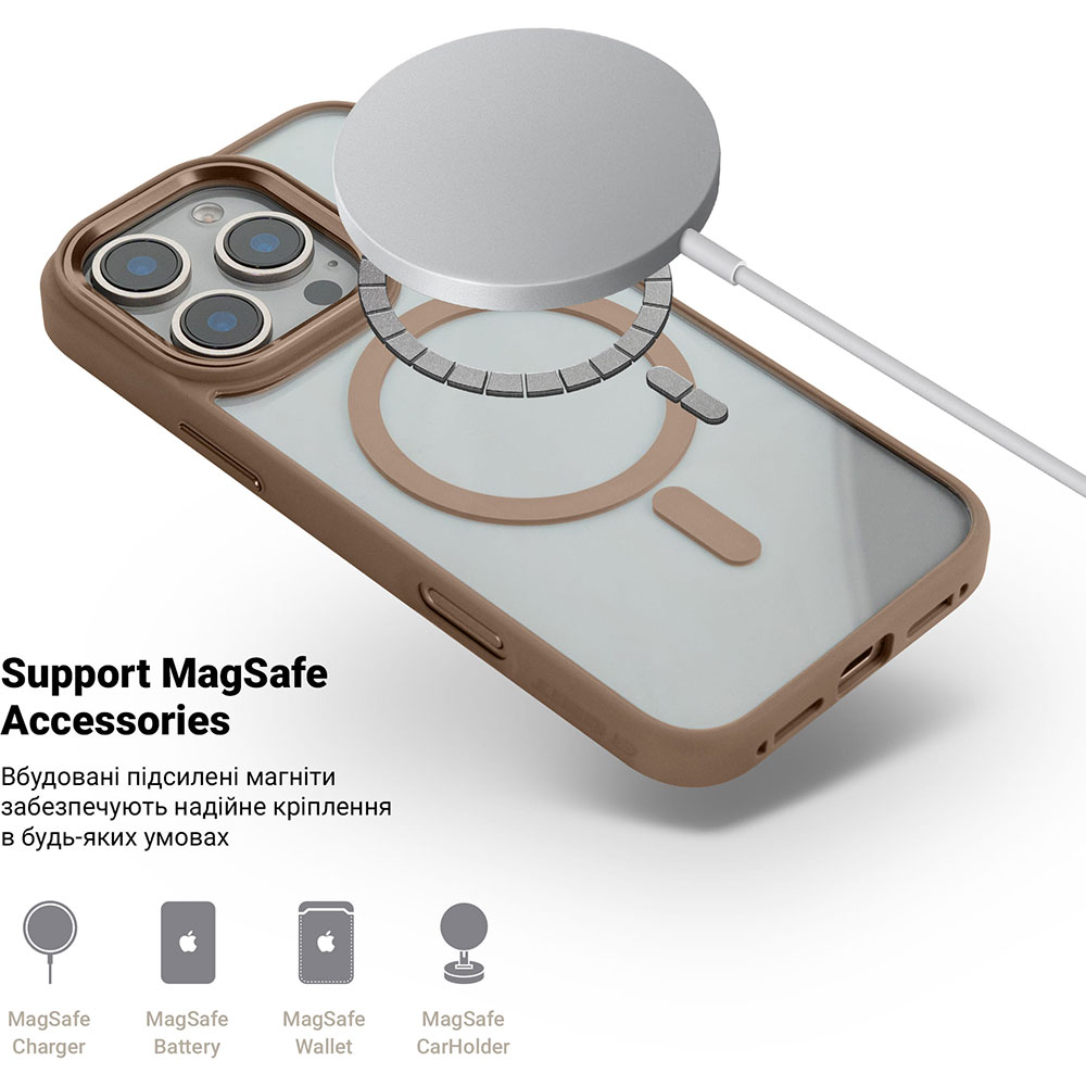 Чохол ARMORSTANDART Unit MagSafe для Apple iPhone 16 Pro Titanium Desert (ARM81330) Колір бежевий