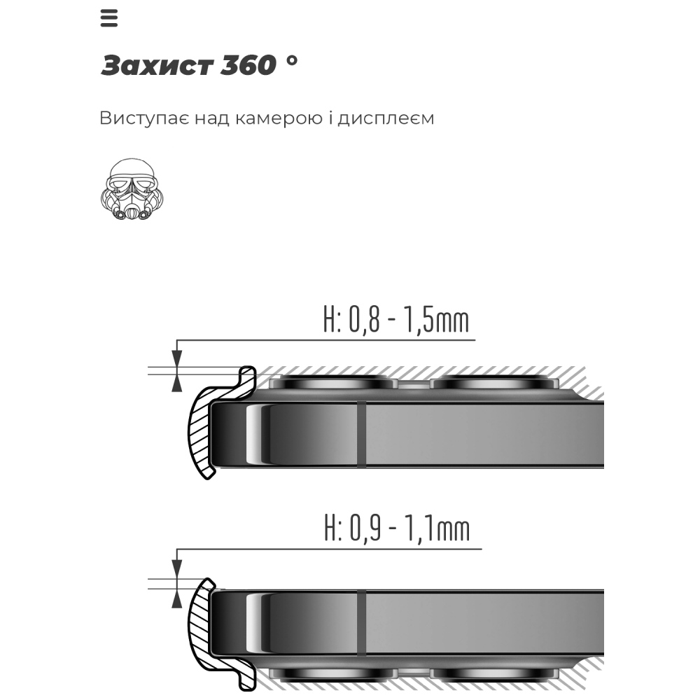 Внешний вид Чехол ARMORSTANDART ICON для Samsung A36 5G Camera cover Black (ARM82178)