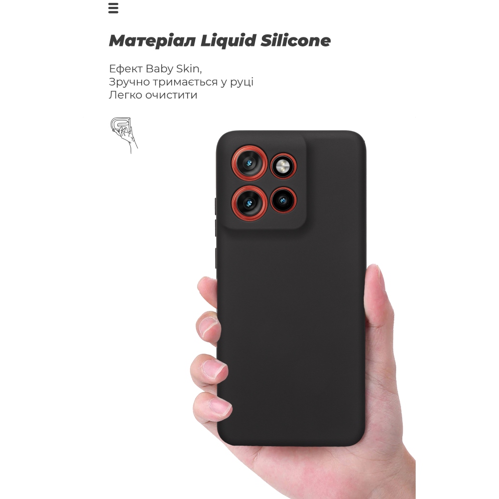 Чохол ARMORSTANDART ICON для Motorola Edge 50 Neo Camera cover Black (ARM80011) Тип чохол-накладка