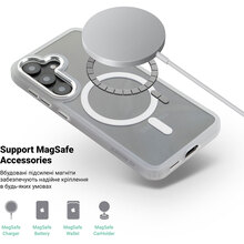 Чехол ARMORSTANDART Unit MagSafe для Samsung S25 Matte Clear Silver (ARM82261)