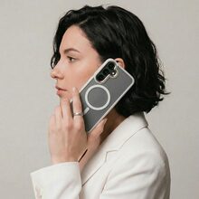 Чехол ARMORSTANDART Unit MagSafe для Samsung S25 Matte Clear Silver (ARM82261)