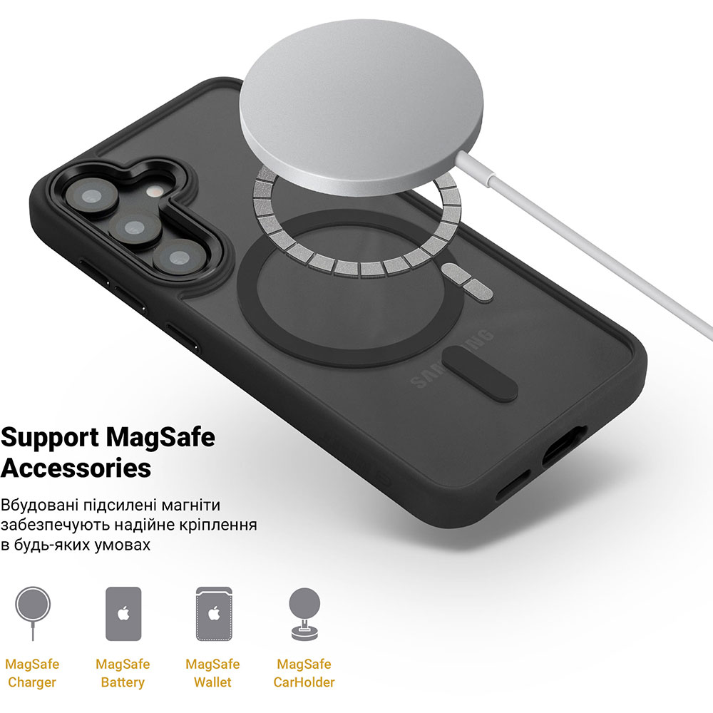 Чехол ARMORSTANDART Unit MagSafe для Samsung S25 Plus Black (ARM82263) Цвет черный