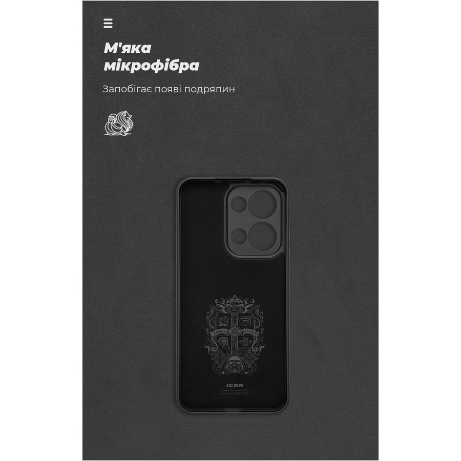 Чохол ARMORSTANDART ICON для OPPO Reno13 5G Camera cover Black (ARM81889) Колір чорний