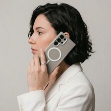 Чехол ARMORSTANDART Unit MagSafe для Samsung Galaxy S25 Ultra Matte Clear Silver (ARM82266)