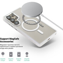 Чехол ARMORSTANDART Unit MagSafe для Samsung Galaxy S25 Ultra Matte Clear Silver (ARM82266)