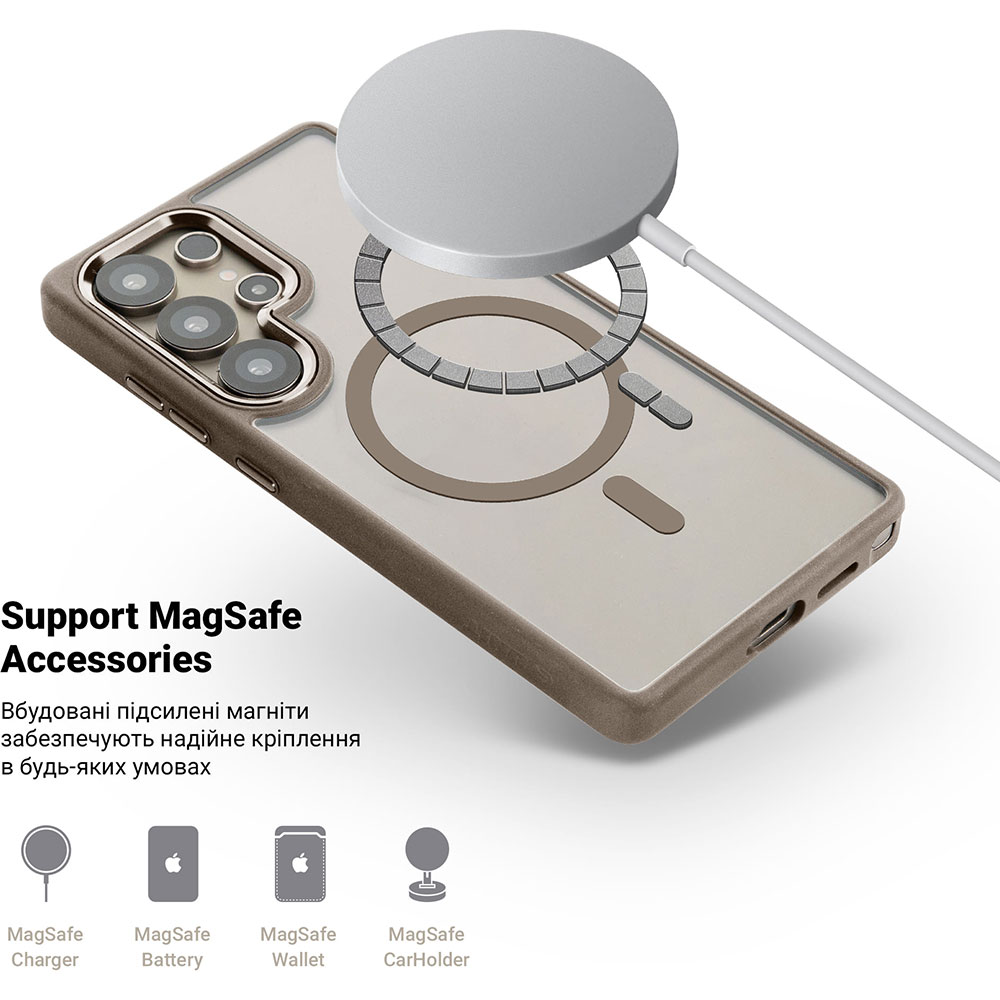 Чехол ARMORSTANDART Unit MagSafe для Samsung Galaxy S25 Ultra Titanium Grey (ARM82267) Цвет серый