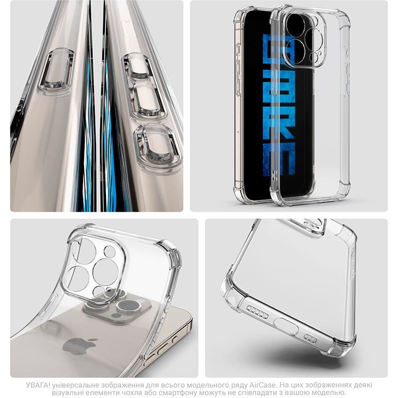 Зовнішній вигляд Чохол ARMORSTANDART Air Force для Apple iPhone 16e Camera cover Clear (ARM76265)