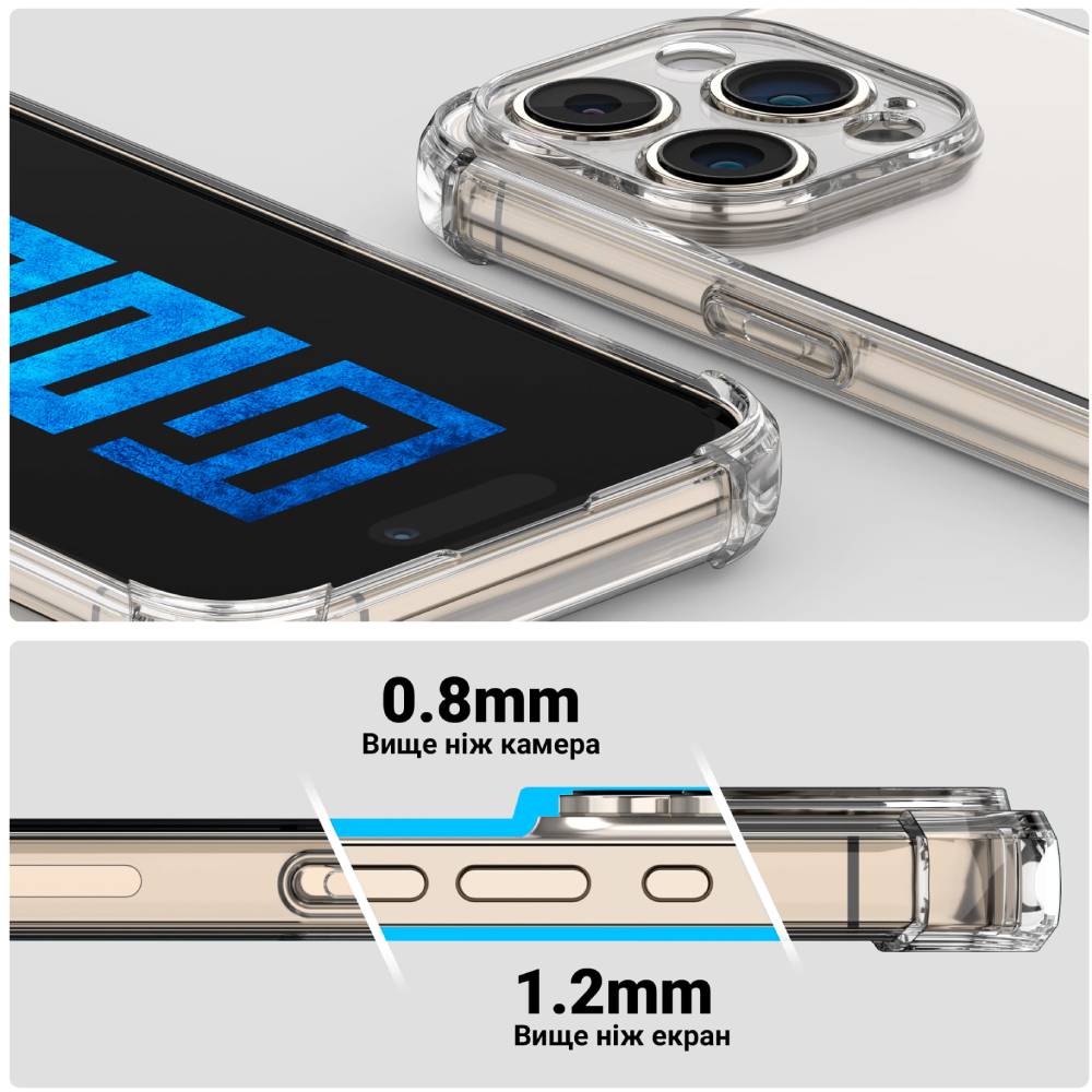 Чехол ArmorStandart Air Force для Samsung A05s (A057) Camera Cover Clear (ARM84400) Материал полиуретан