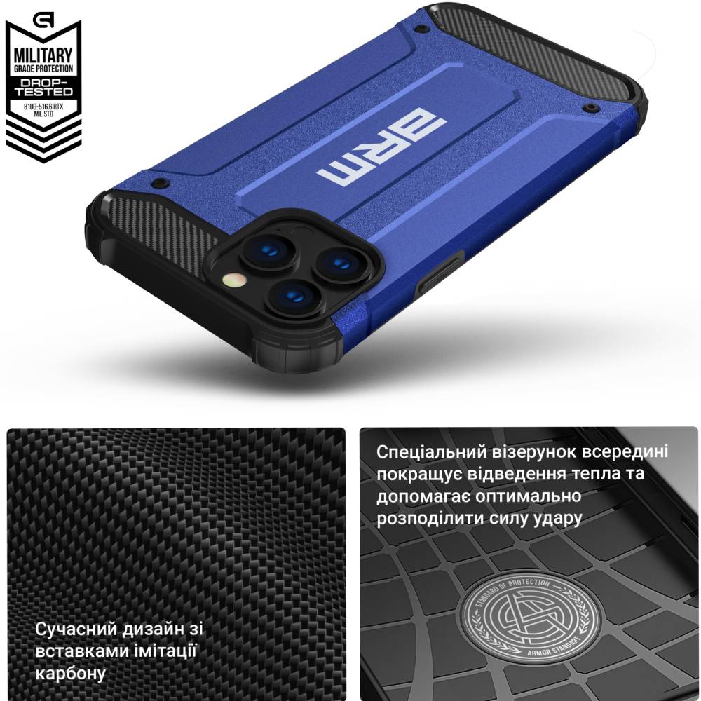 Зовнішній вигляд Чохол ArmorStandart Panzer для Samsung A26 5G Dark Blue (ARM82198)