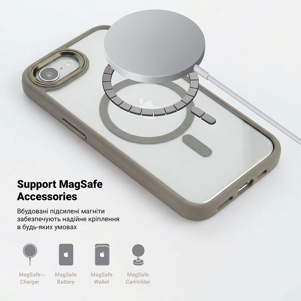 Чехол ARMORSTANDART Unit MagSafe для Apple iPhone 17e/16e Titanium Grey (ARM83876) Совместимость по модели Apple iPhone 17e