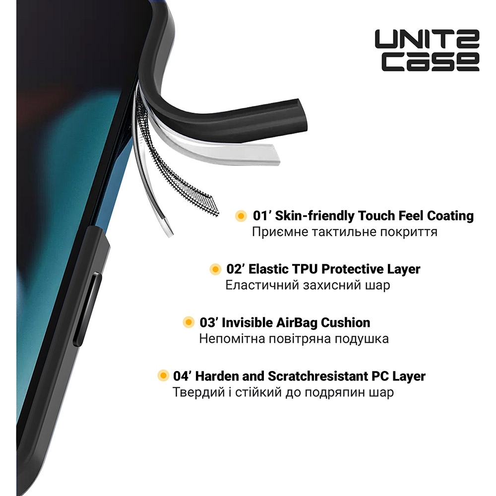 Чехол ARMORSTANDART UNIT2 для Apple iPhone 16e Black (ARM83852) Тип чехол-накладка