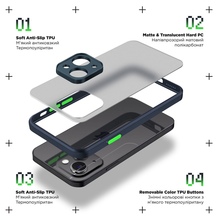 Чехол ARMORSTANDART Frosted Matte для Xiaomi Redmi Note 14S 4G Navy Blue (ARM85110)