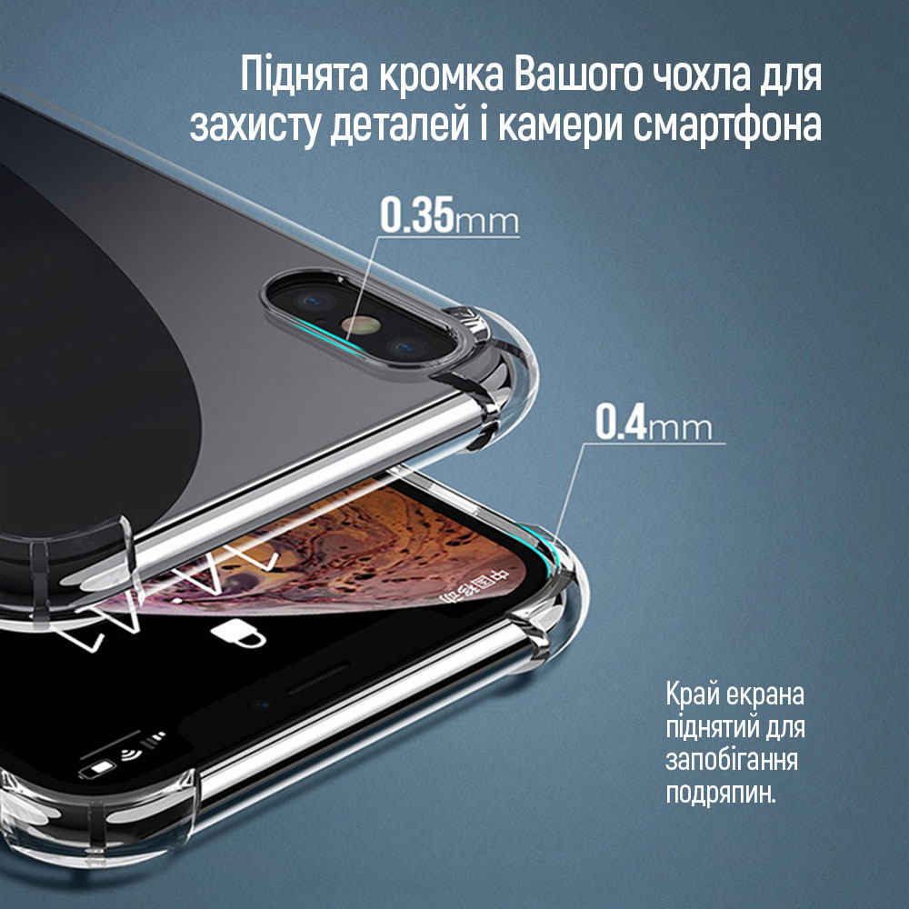 Чехол COLORWAY TPU AntiShock для Xiaomi Poco F7 Pro Clear (CW-CTASXPF7P) Тип чехол-накладка