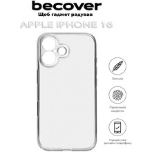Чехол BECOVER Apple iPhone 16 Transparancy (712275)