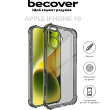 Чехол BECOVER Anti-Shock для Apple iPhone 16 Grey (712298)