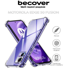 Чехол BECOVER Anti-Shock для Motorola Edge 50 Fusion Clear (712307)