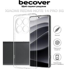 Чехол BECOVER для Xiaomi Redmi Note 14 Pro 5G Transparancy (712760)