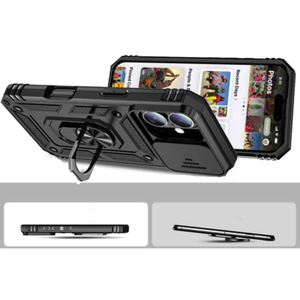 Чохол BECOVER Military для Apple iPhone 16 Pro Max Black (712156) Матеріал метал