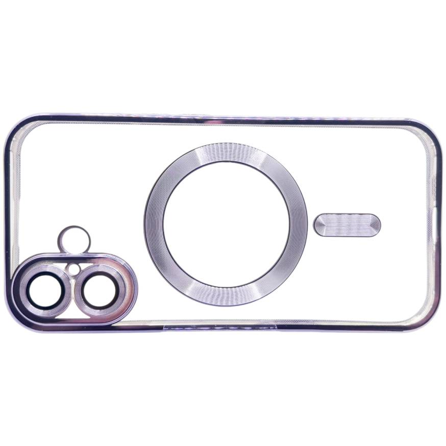 Чохол BECOVER TPU Chrome Case MagSafe для Apple iPhone 16 Plus Purple (712079) Тип чохол-накладка